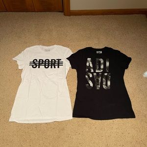 Pack of 2 Adidas Go-To Tees. Size: S